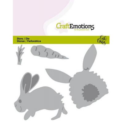 CraftEmotions Stanzschablonen - Kaninchen mit Karotte